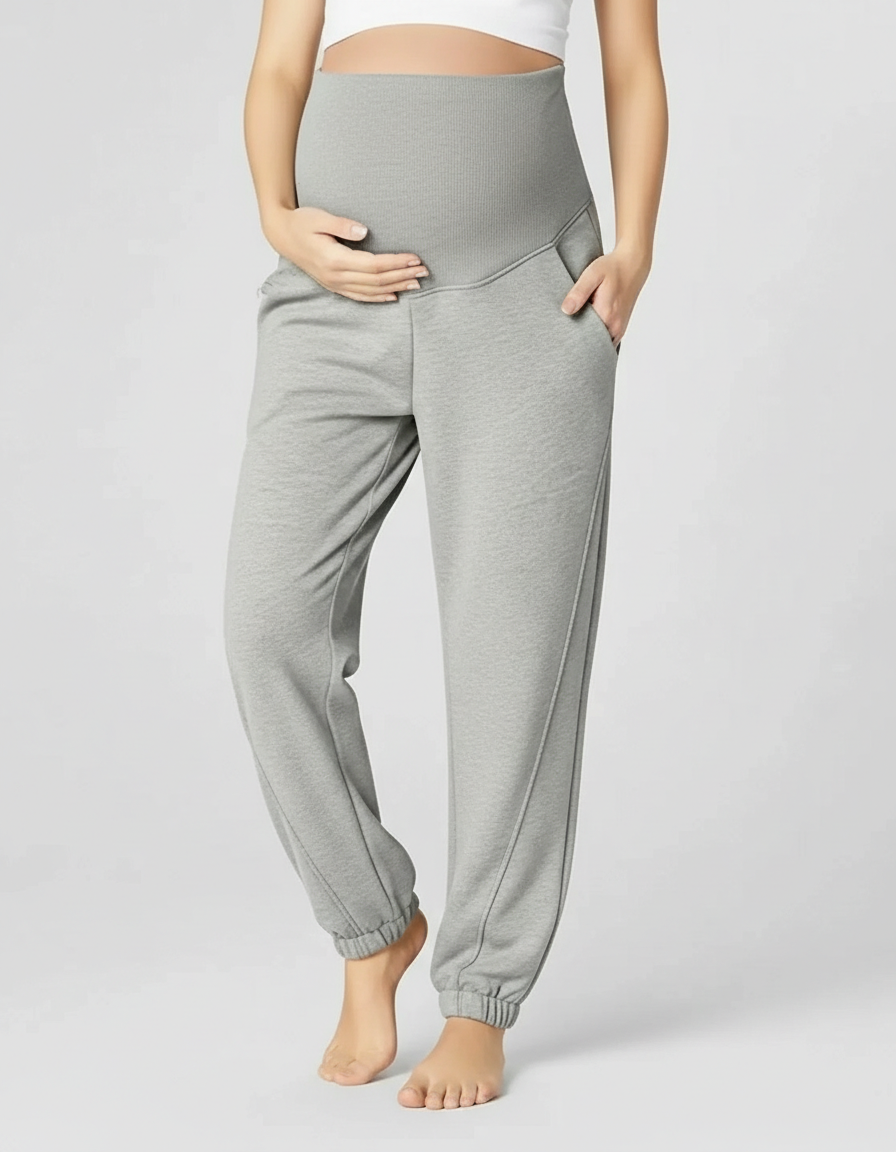 Bump Society – The Comfort Collection: Cuffed Ankle Casual Maternity Joggers-Bump Society