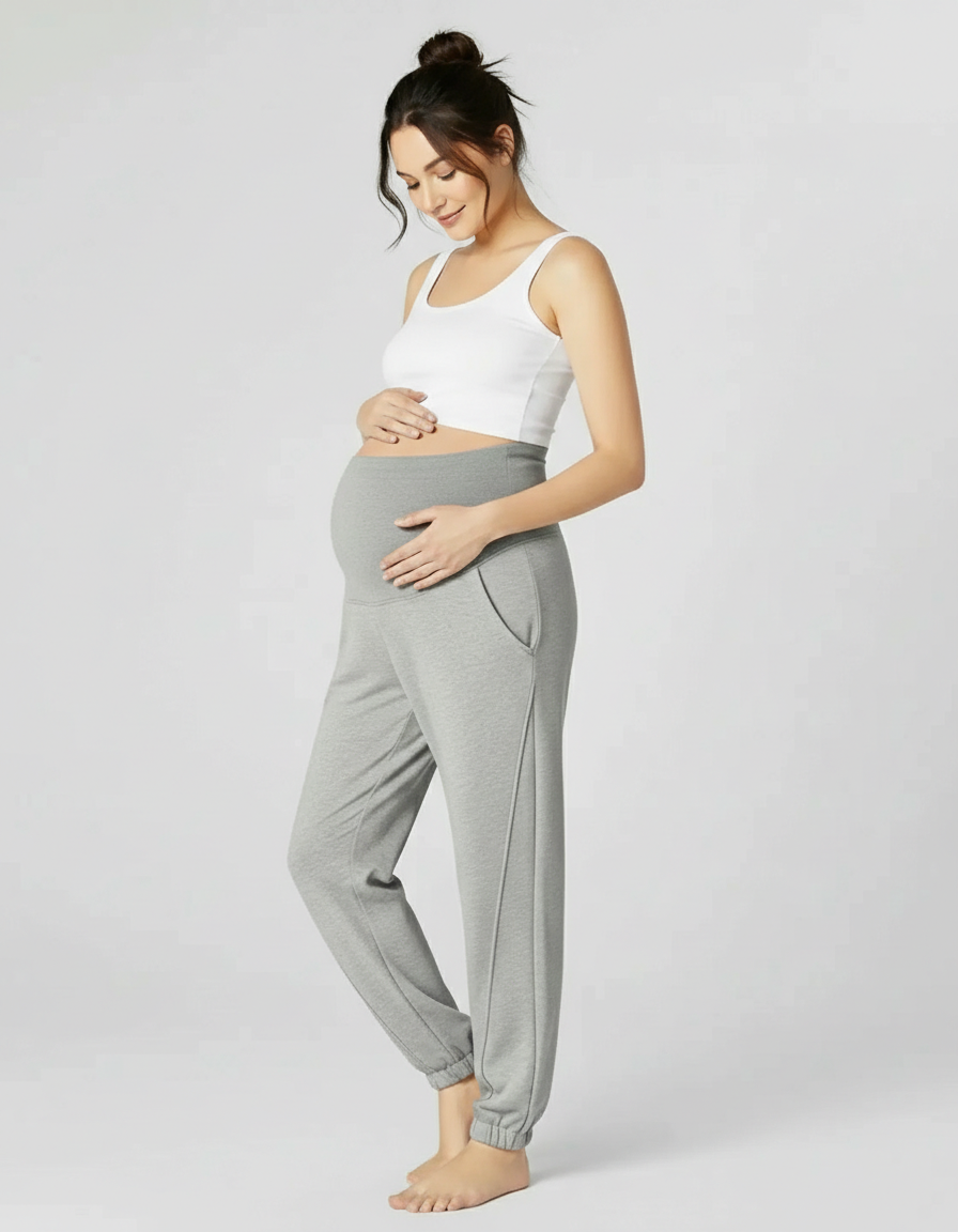 Bump Society – The Comfort Collection: Cuffed Ankle Casual Maternity Joggers-Bump Society