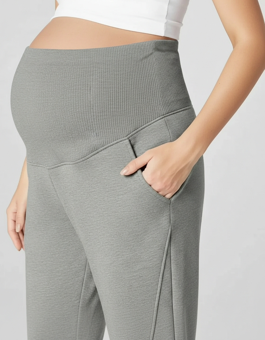 Bump Society – The Comfort Collection: Cuffed Ankle Casual Maternity Joggers-Bump Society