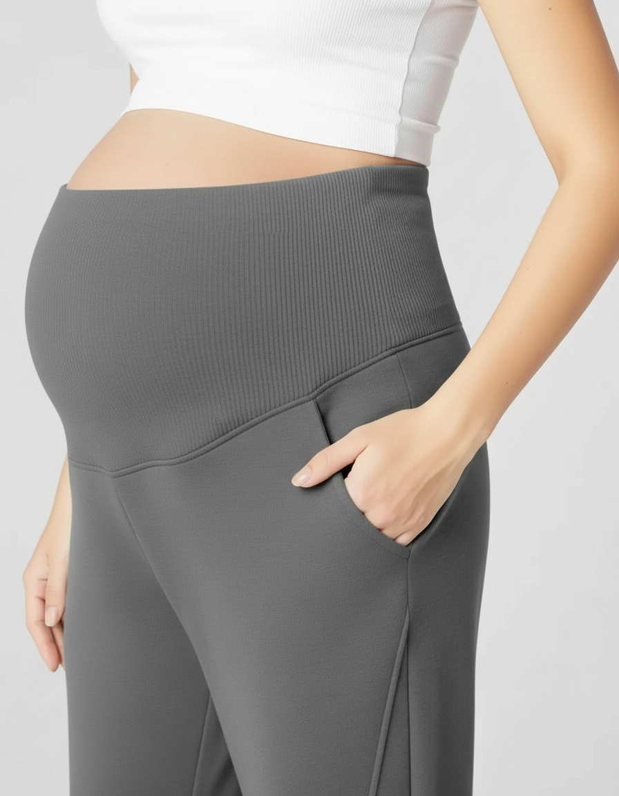 Bump Society – The Comfort Collection: Cuffed Ankle Casual Maternity Joggers-Bump Society