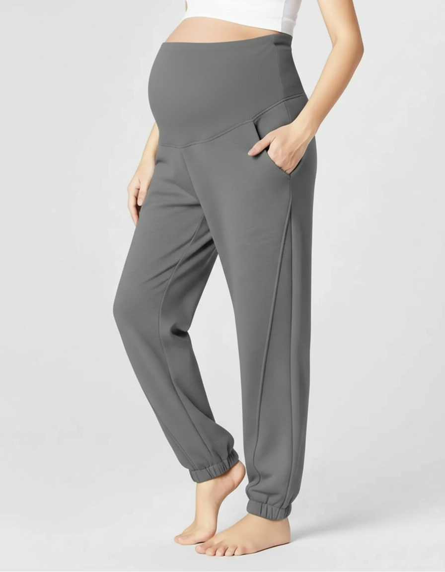 Bump Society – The Comfort Collection: Cuffed Ankle Casual Maternity Joggers-Bump Society