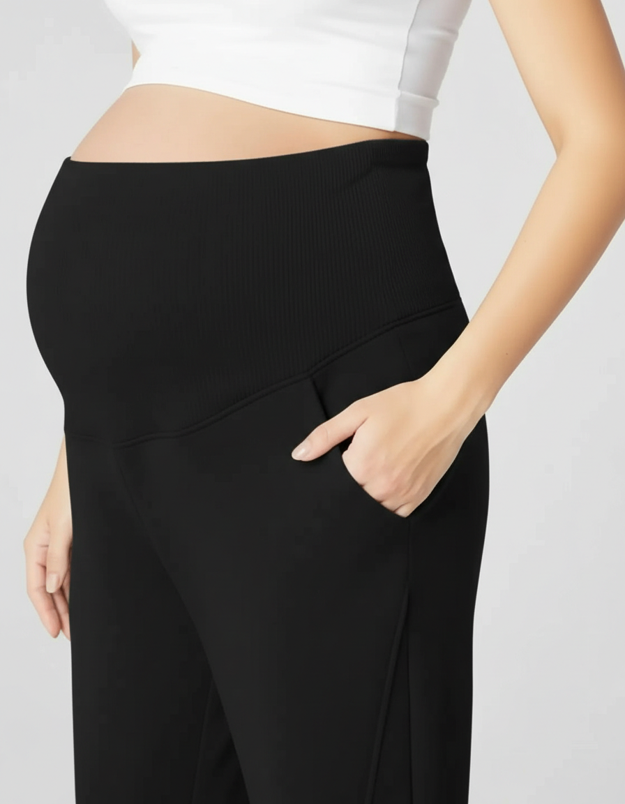 Bump Society – The Comfort Collection: Cuffed Ankle Casual Maternity Joggers-Bump Society