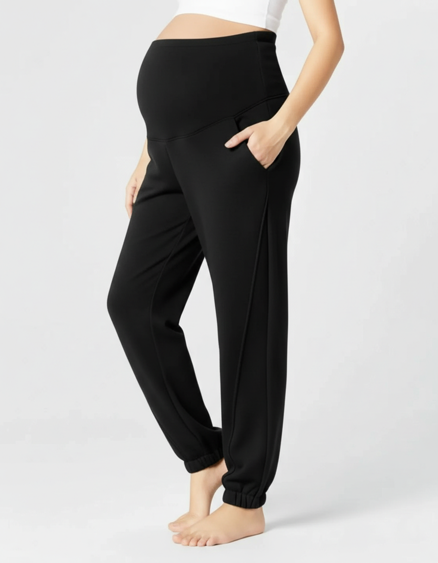 Bump Society – The Comfort Collection: Cuffed Ankle Casual Maternity Joggers-Bump Society