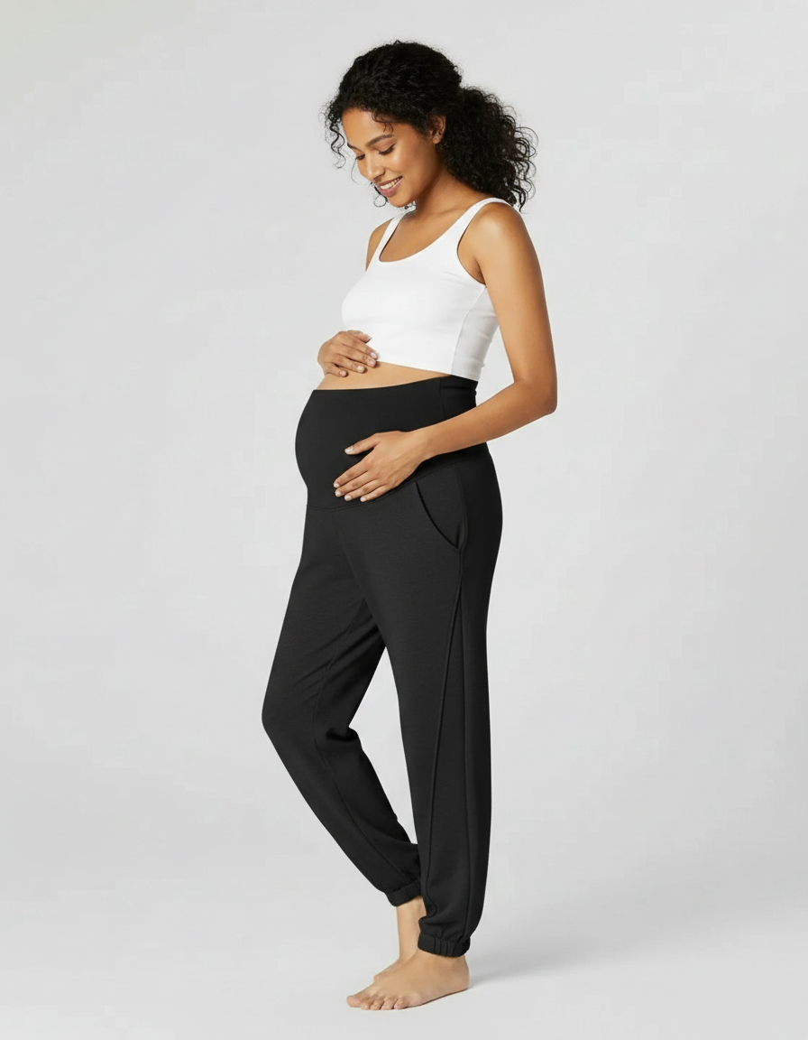 Bump Society – The Comfort Collection: Cuffed Ankle Casual Maternity Joggers-Bump Society