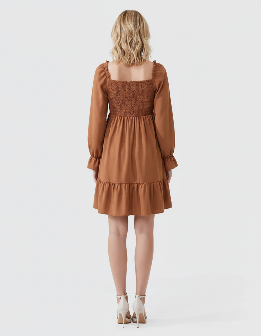 Bump Society – The Comfort Collection: Flared Sleeve A-line Babydoll Maternity Dress-Bump Society