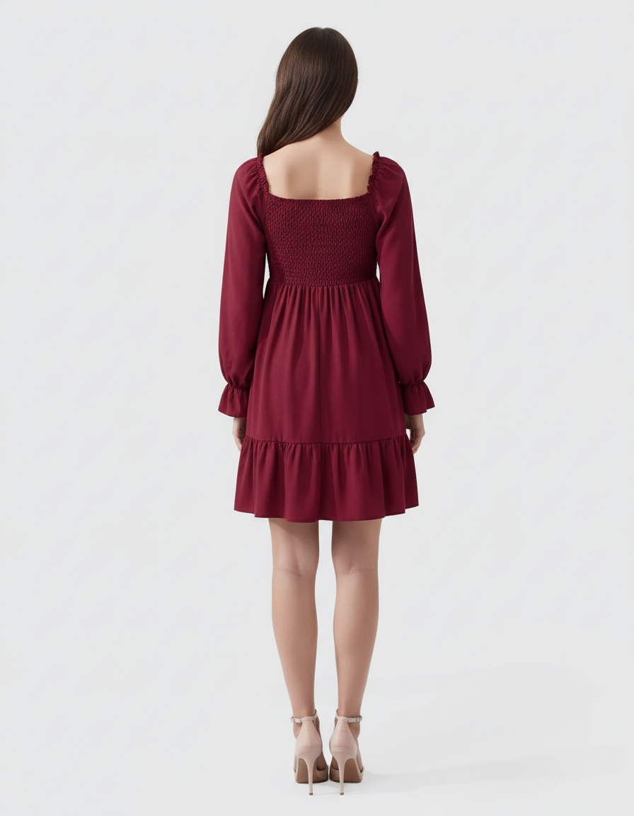 Bump Society – The Comfort Collection: Flared Sleeve A-line Babydoll Maternity Dress-Bump Society