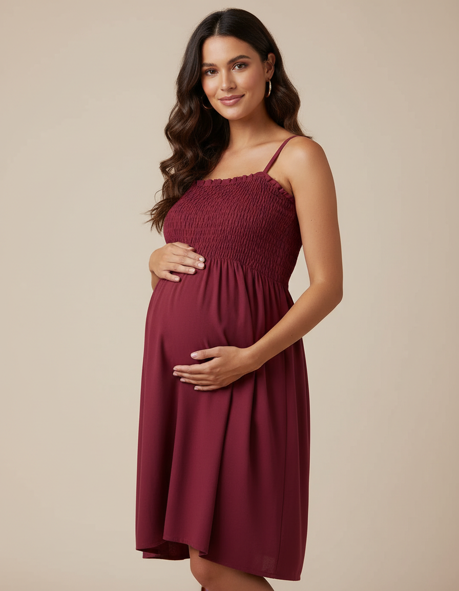 Bump Society – The Comfort Collection: Flared Sleeve A-line Babydoll Maternity Dress-Bump Society