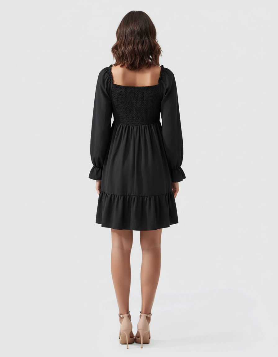 Bump Society – The Comfort Collection: Flared Sleeve A-line Babydoll Maternity Dress-Bump Society