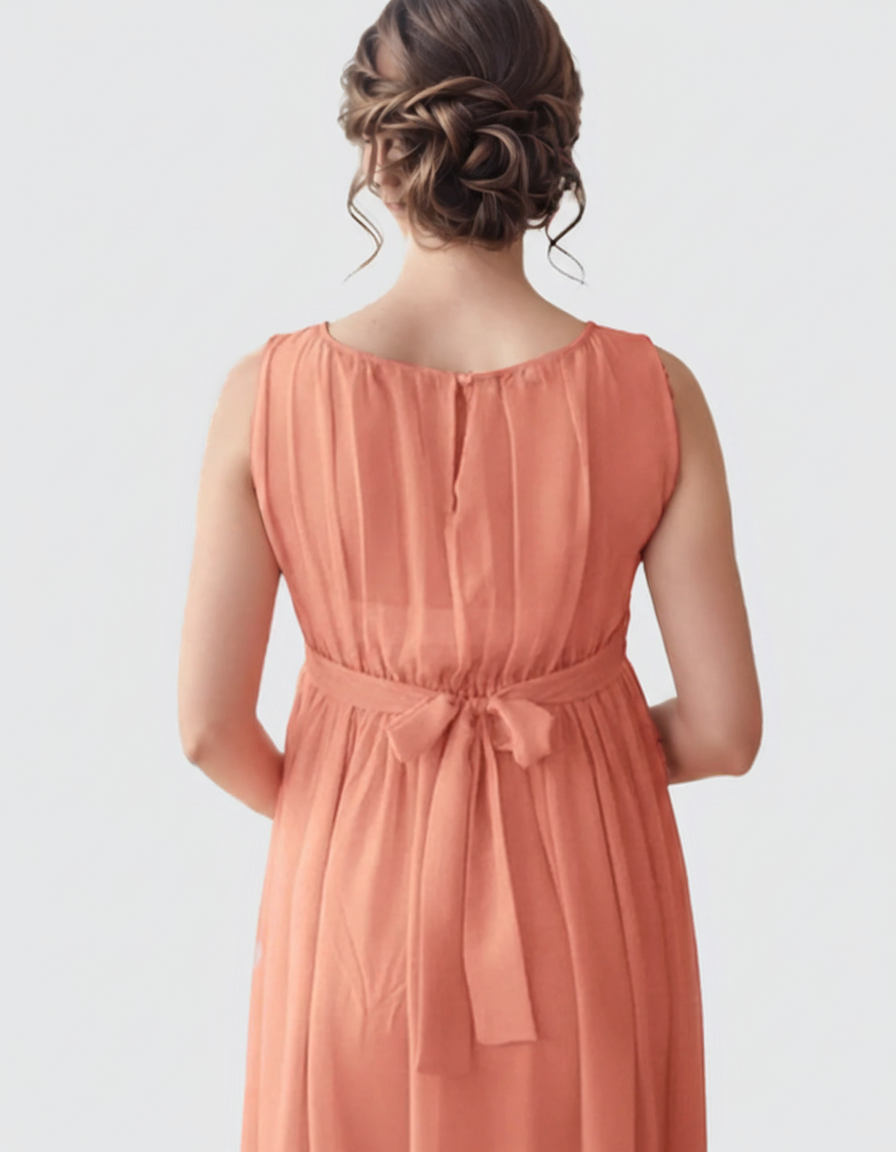 Bump Society – The Comfort Collection: Gathered Bodice Elegant Maternity Maxi Dress-Bump Society