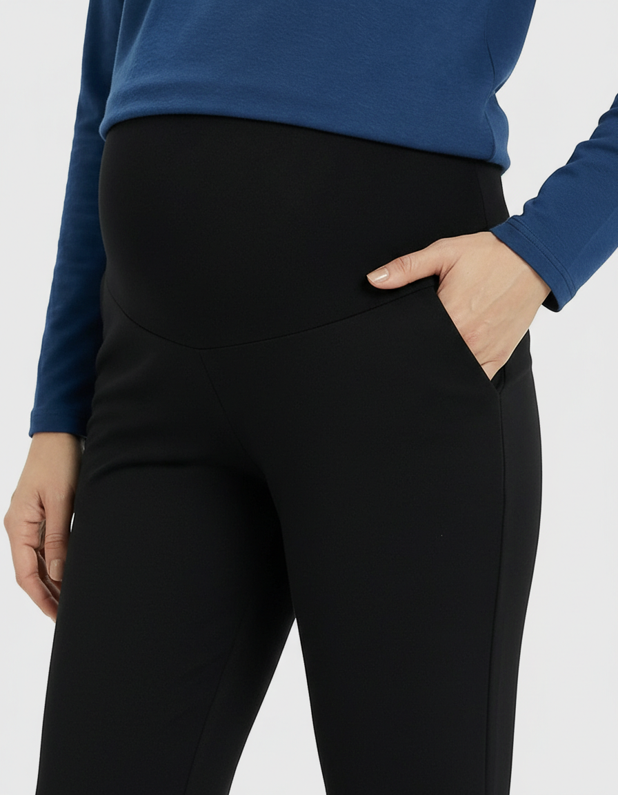 Bump Society – The Comfort Collection: High-Waist Cigarette Cut Maternity Trousers-Bump Society