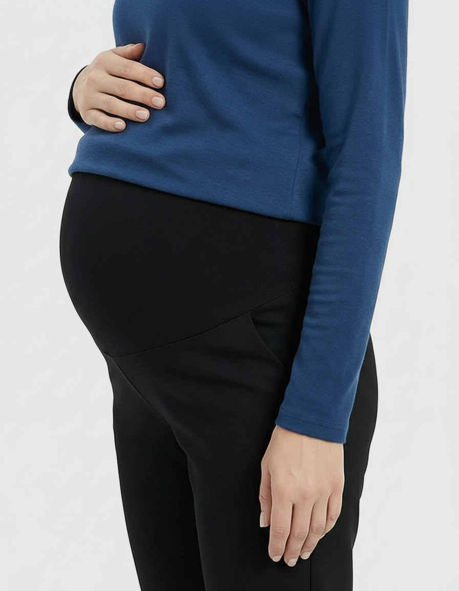 Bump Society – The Comfort Collection: High-Waist Cigarette Cut Maternity Trousers-Bump Society
