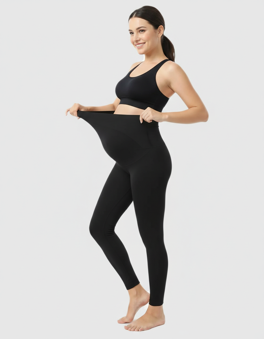 Bump Society – The Comfort Collection: High-Waist Seamless Maternity Leggings-Bump Society