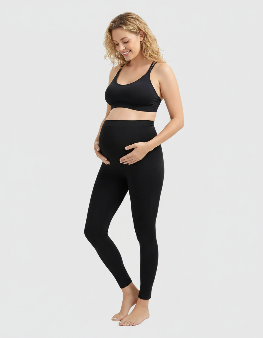Bump Society – The Comfort Collection: High-Waist Seamless Maternity Leggings-Bump Society