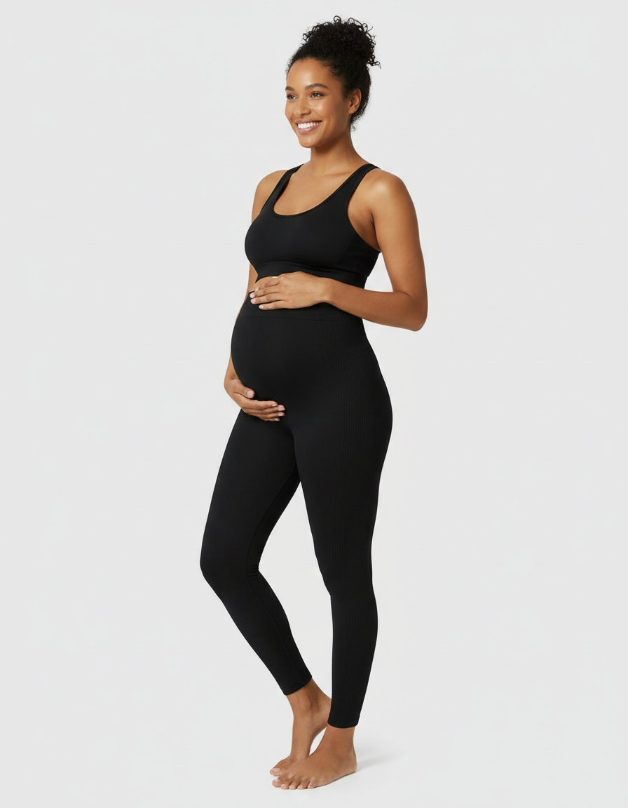 Bump Society – The Comfort Collection: High-Waist Slight Flare Maternity Yoga Pants-Bump Society