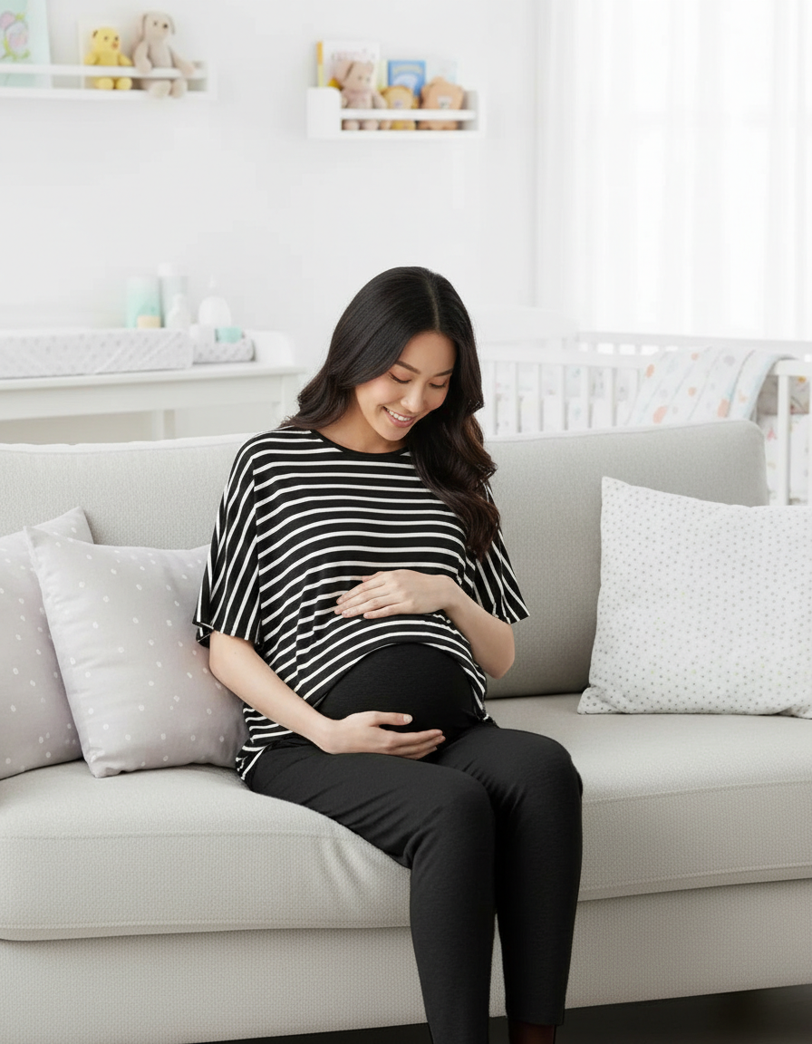 Bump Society – The Comfort Collection: High-Waist Straight-Leg Maternity Pants-Bump Society