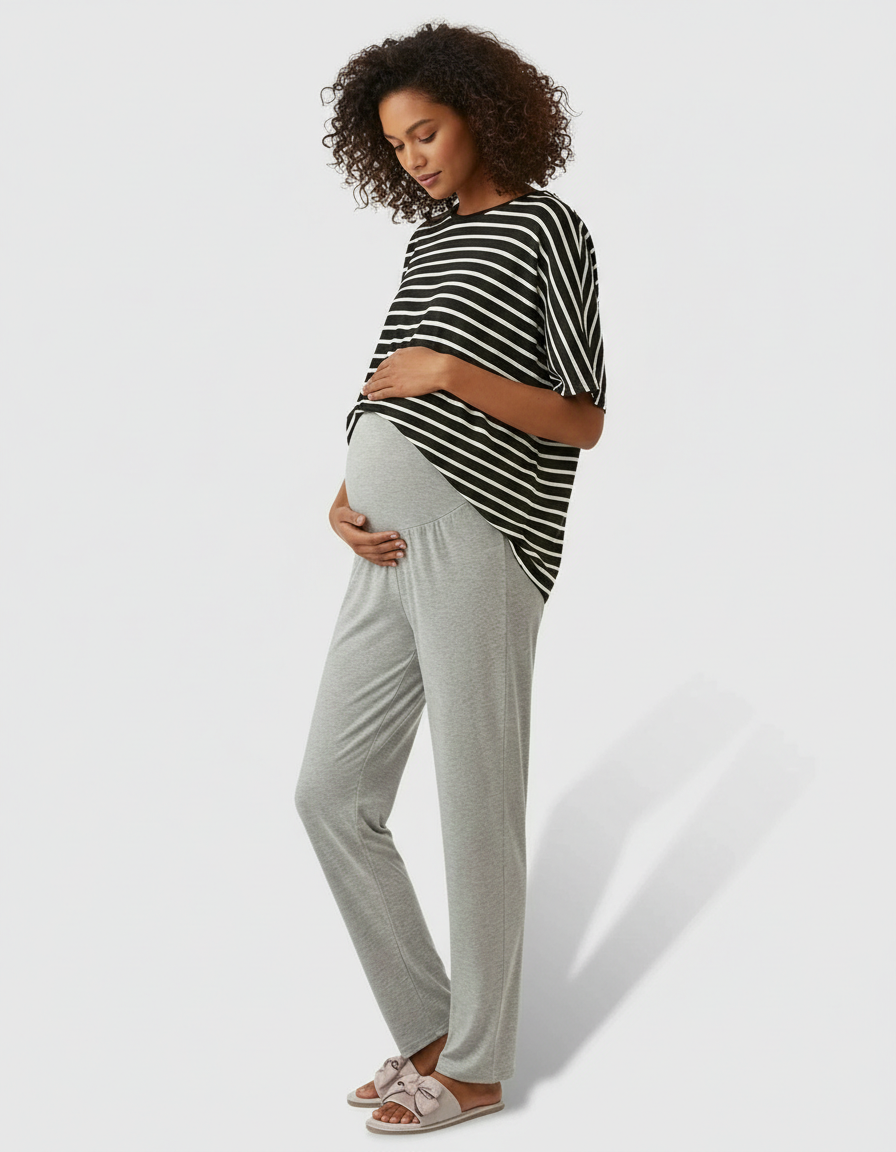 Bump Society – The Comfort Collection: High-Waist Straight-Leg Maternity Pants-Bump Society