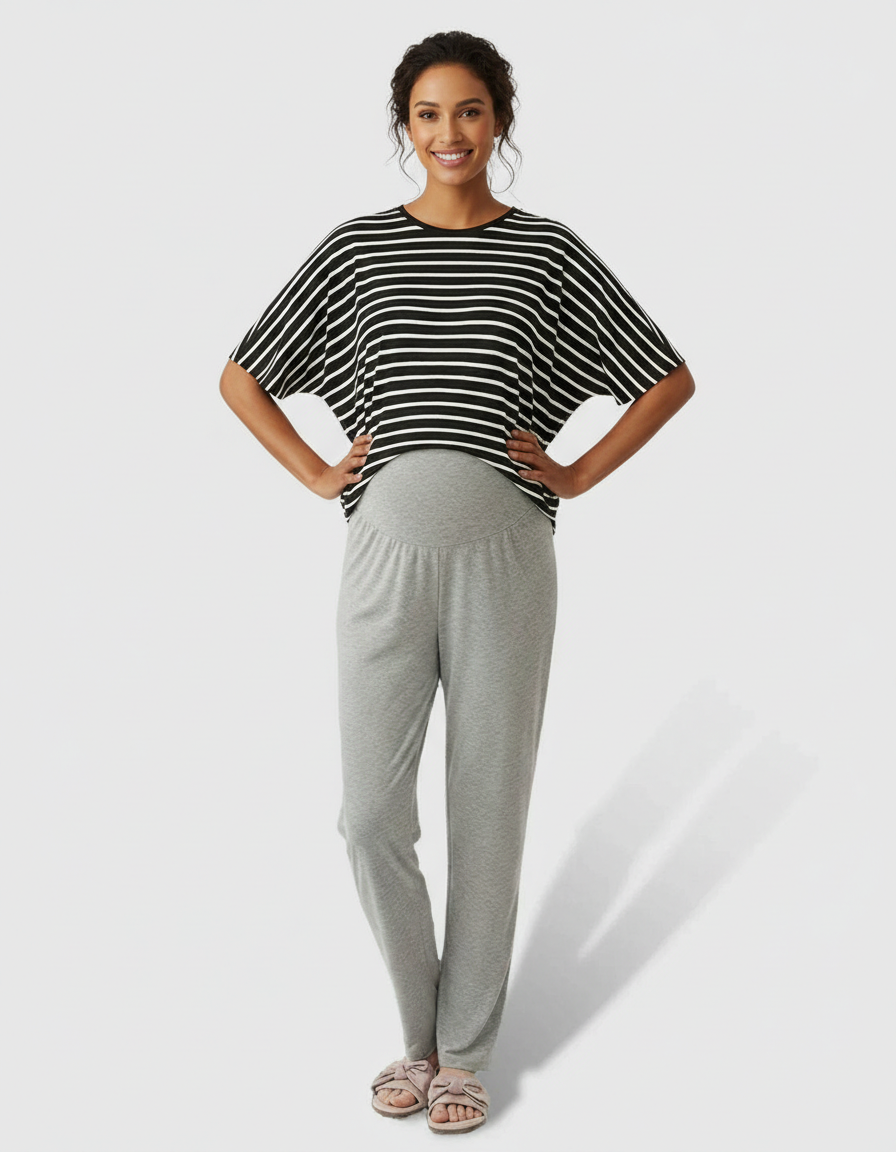 Bump Society – The Comfort Collection: High-Waist Straight-Leg Maternity Pants-Bump Society
