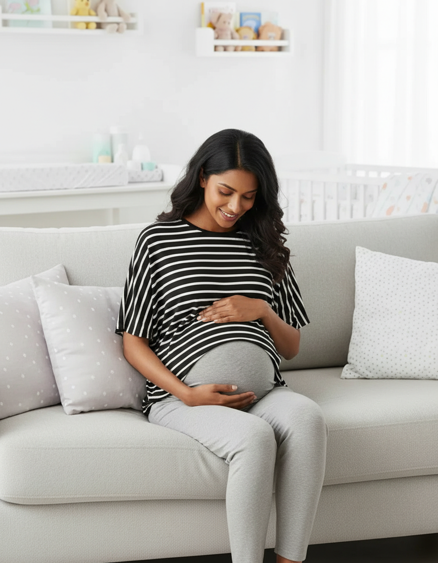 Bump Society – The Comfort Collection: High-Waist Straight-Leg Maternity Pants-Bump Society