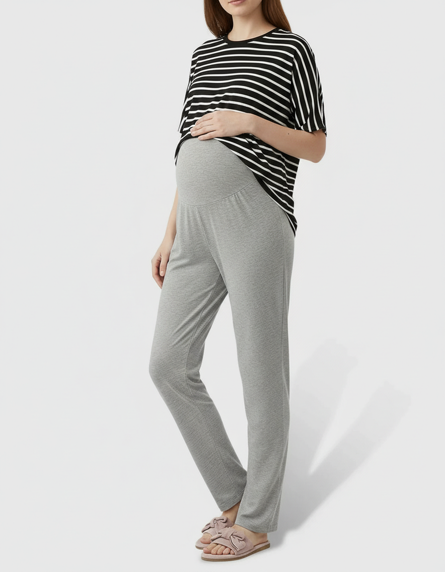 Bump Society – The Comfort Collection: High-Waist Straight-Leg Maternity Pants-Bump Society
