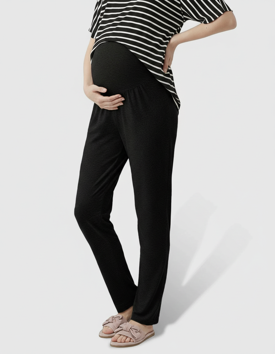 Bump Society – The Comfort Collection: High-Waist Straight-Leg Maternity Pants-Bump Society