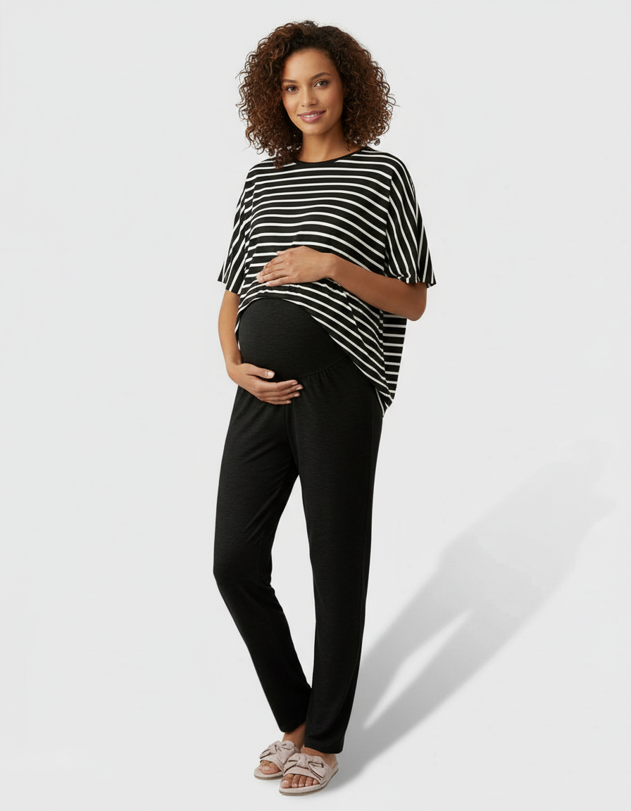 Bump Society – The Comfort Collection: High-Waist Straight-Leg Maternity Pants-Bump Society
