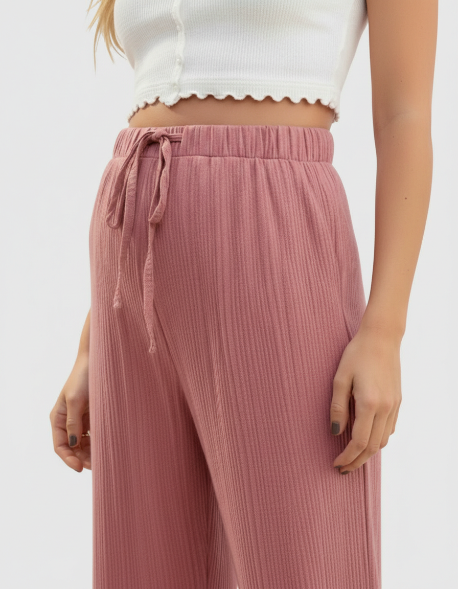 Bump Society – The Comfort Collection: High-Waisted Breathable Wide-Leg Maternity Trousers-Bump Society