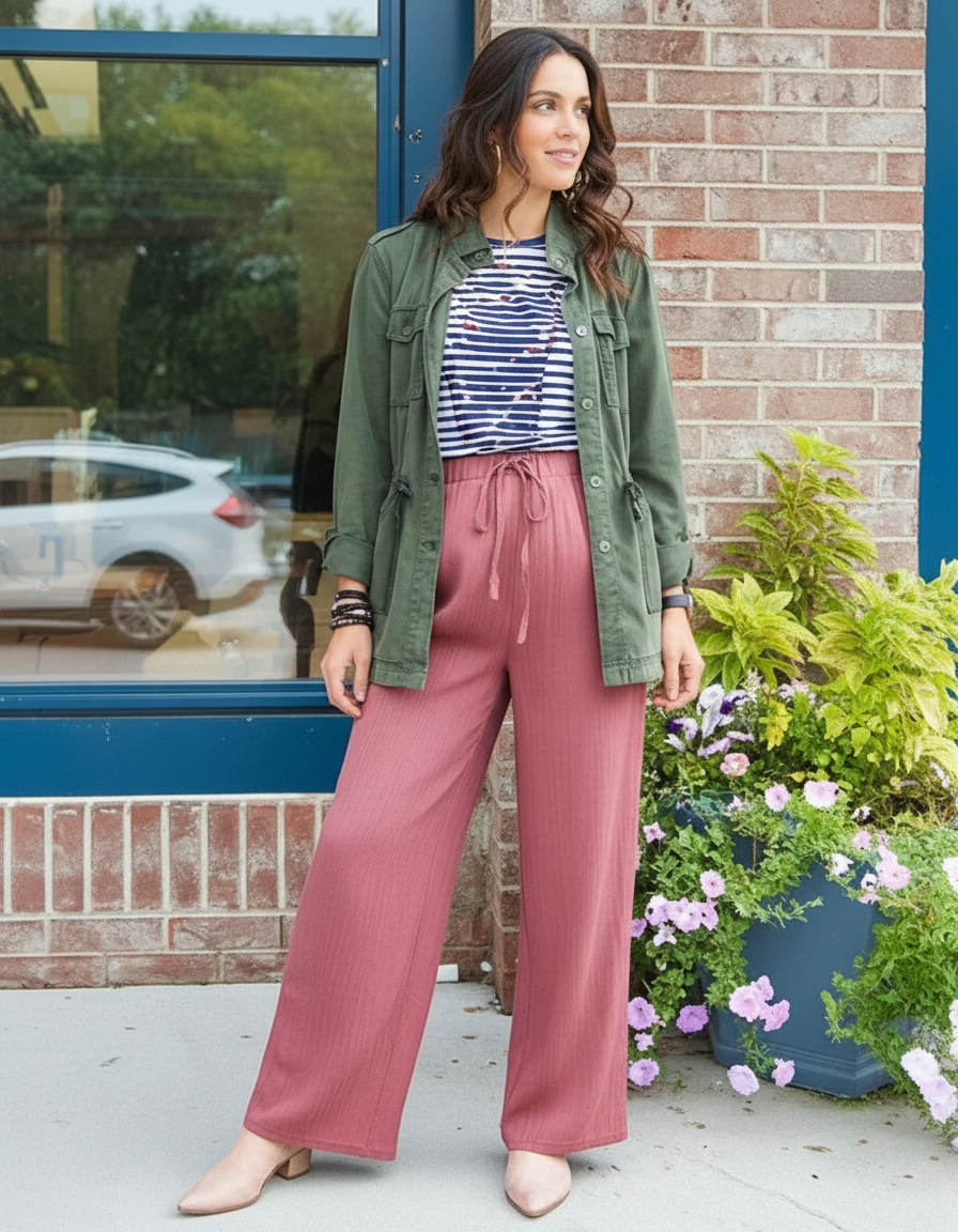 Bump Society – The Comfort Collection: High-Waisted Breathable Wide-Leg Maternity Trousers-Bump Society