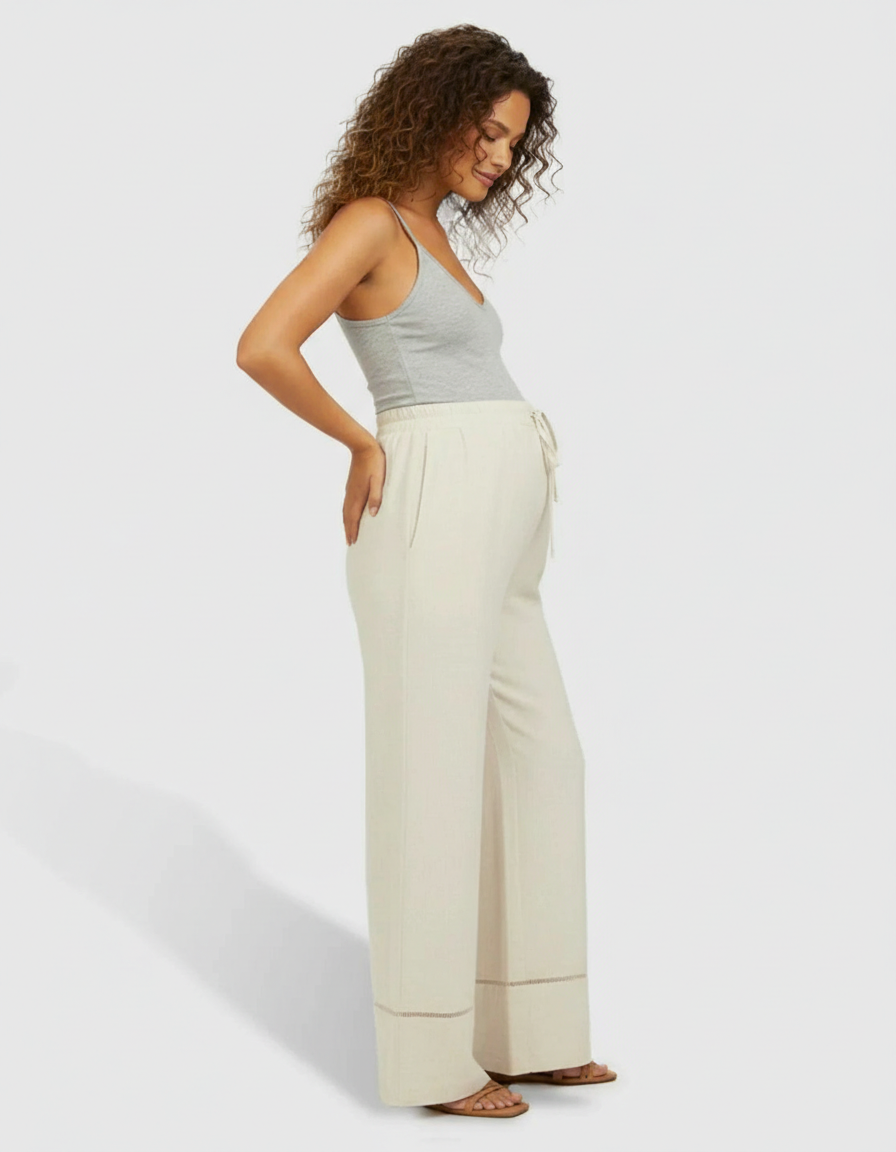 Bump Society – The Comfort Collection: High Waisted Maternity Wide Leg Pants-Bump Society