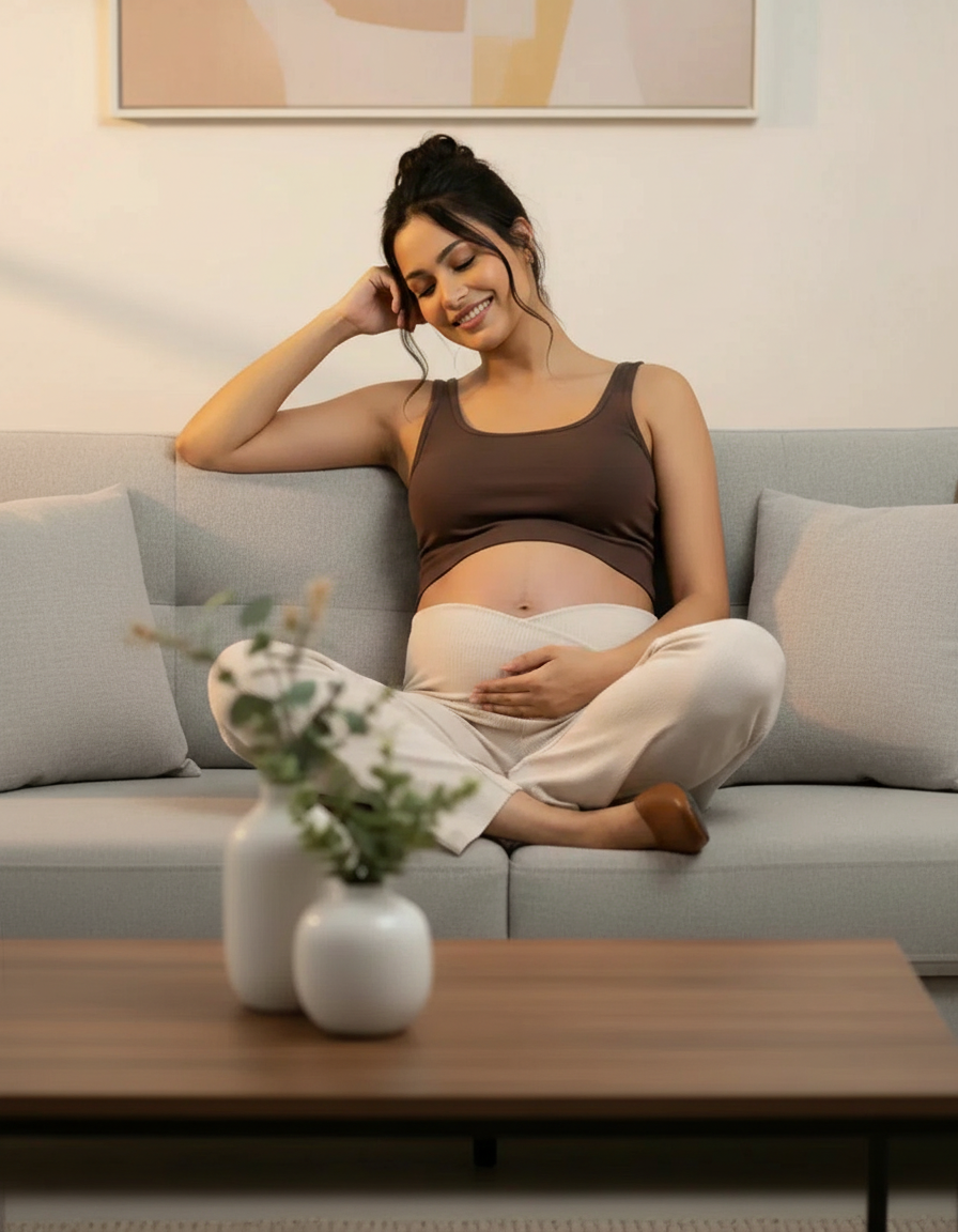 Bump Society – The Comfort Collection: High-Waisted Wide-Leg Tailored Maternity Pants-Bump Society
