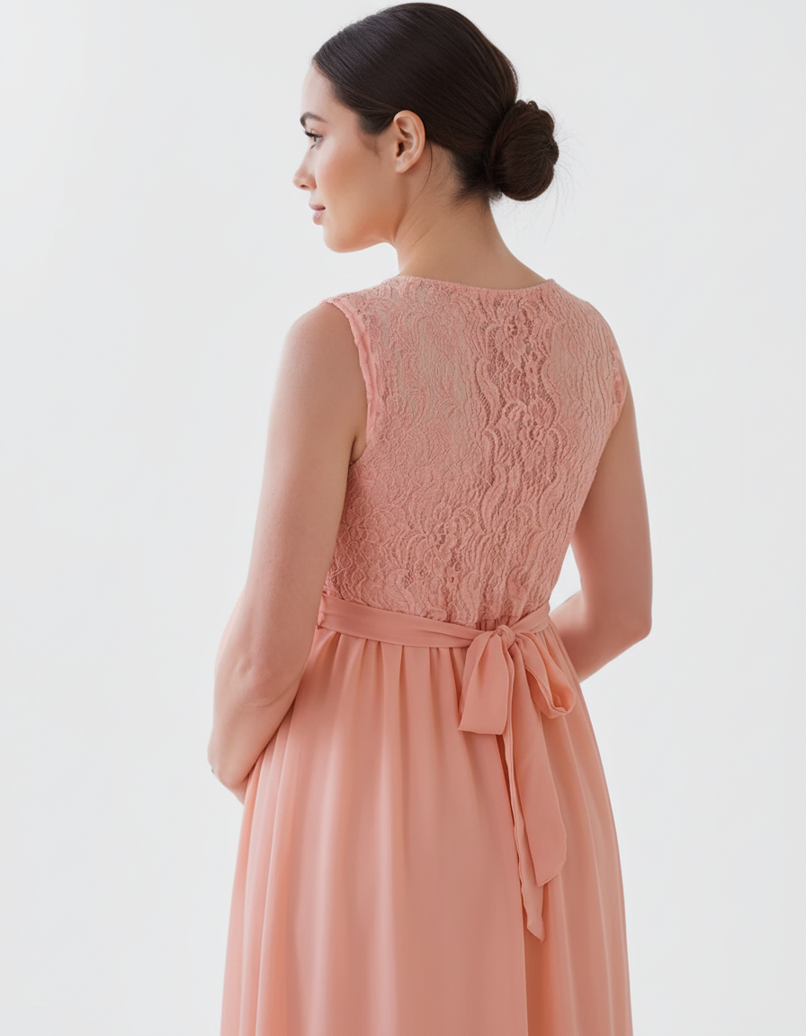 Bump Society – The Comfort Collection: Lace Bodice Elegant Maternity Maxi Dress-Bump Society