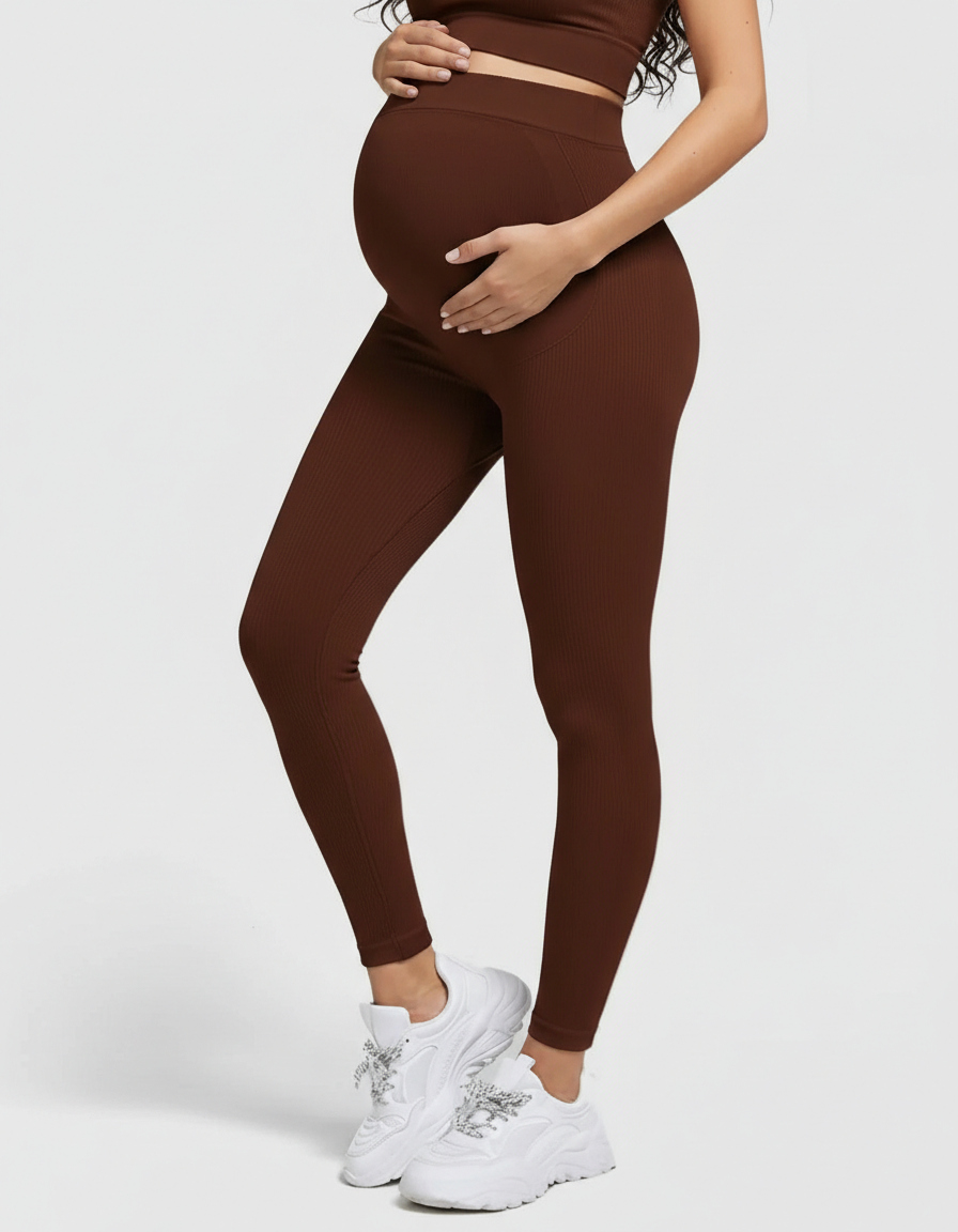 Bump Society – The Comfort Collection: Nylon Stretch Comfort Fit Maternity Activewear Set-Bump Society
