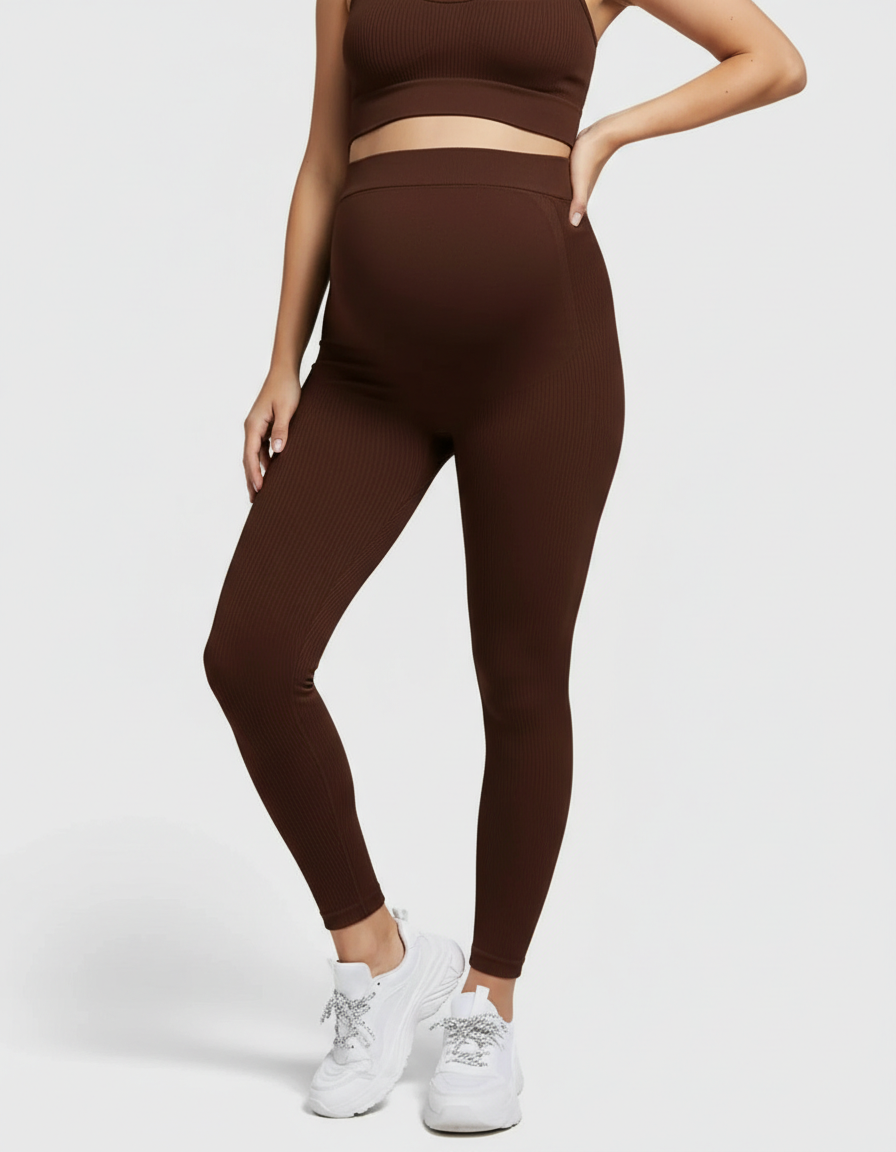 Bump Society – The Comfort Collection: Nylon Stretch Comfort Fit Maternity Activewear Set-Bump Society