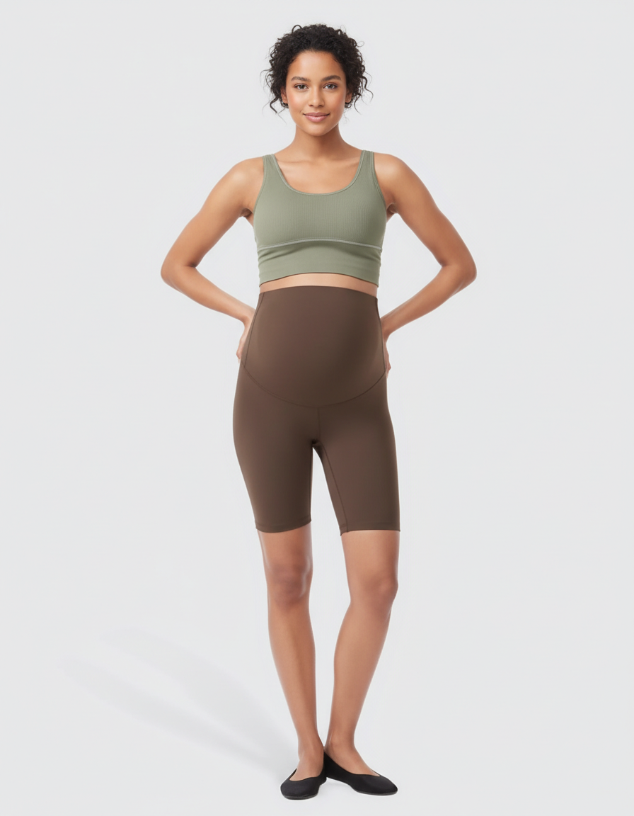 Bump Society – The Comfort Collection: Over-Belly Seamless Design Maternity Shorts-Bump Society