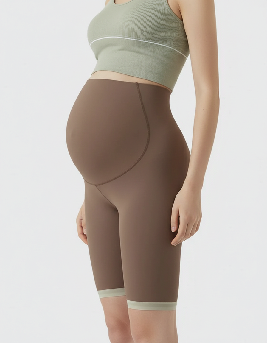 Bump Society – The Comfort Collection: Over-Belly Seamless Design Maternity Shorts-Bump Society