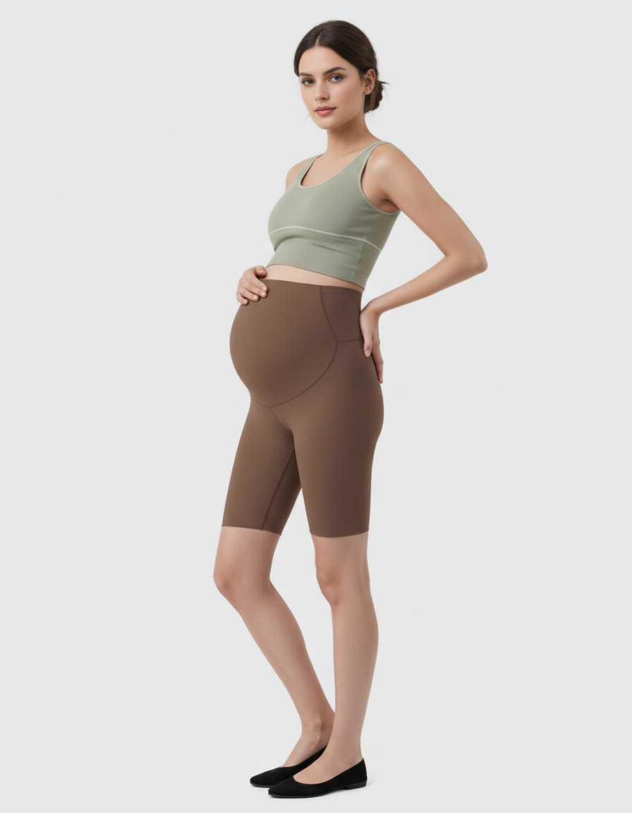 Bump Society – The Comfort Collection: Over-Belly Seamless Design Maternity Shorts-Bump Society
