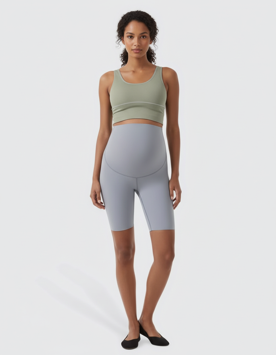 Bump Society – The Comfort Collection: Over-Belly Seamless Design Maternity Shorts-Bump Society