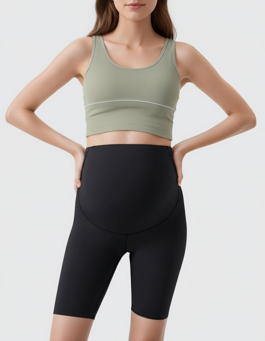 Bump Society – The Comfort Collection: Over-Belly Seamless Design Maternity Shorts-Bump Society
