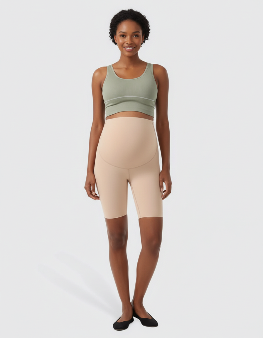 Bump Society – The Comfort Collection: Over-Belly Seamless Design Maternity Shorts-Bump Society