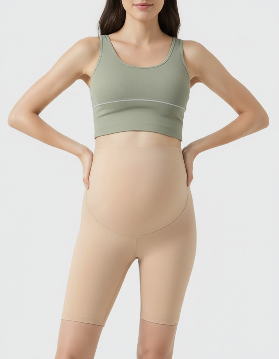 Bump Society – The Comfort Collection: Over-Belly Seamless Design Maternity Shorts-Bump Society