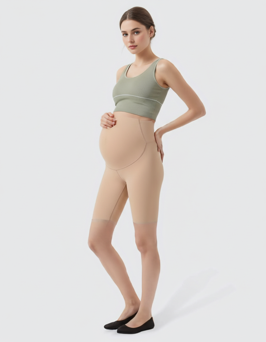 Bump Society – The Comfort Collection: Over-Belly Seamless Design Maternity Shorts-Bump Society