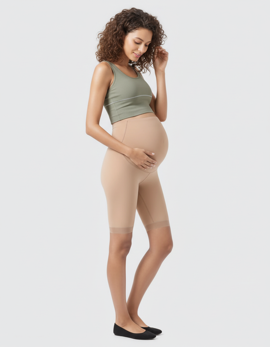 Bump Society – The Comfort Collection: Over-Belly Seamless Design Maternity Shorts-Bump Society