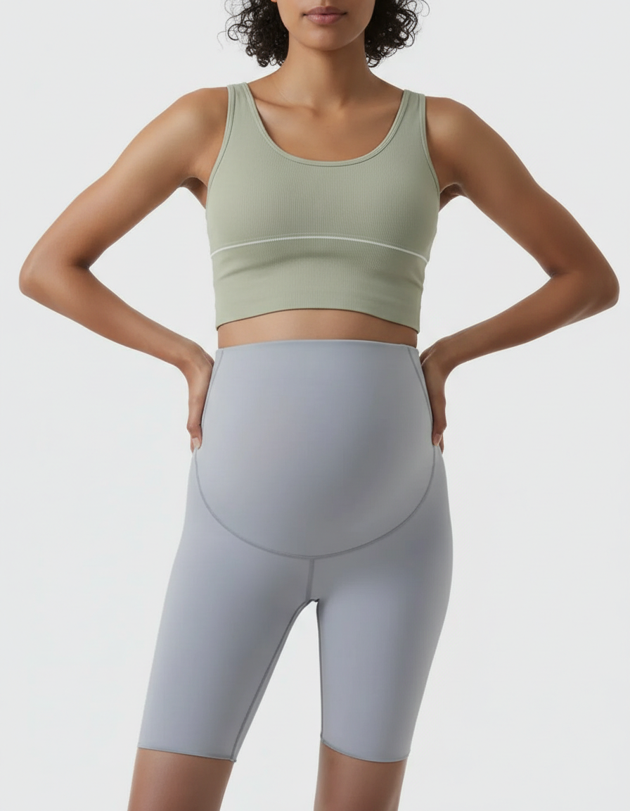 Bump Society – The Comfort Collection: Over-Belly Seamless Design Maternity Shorts-Bump Society