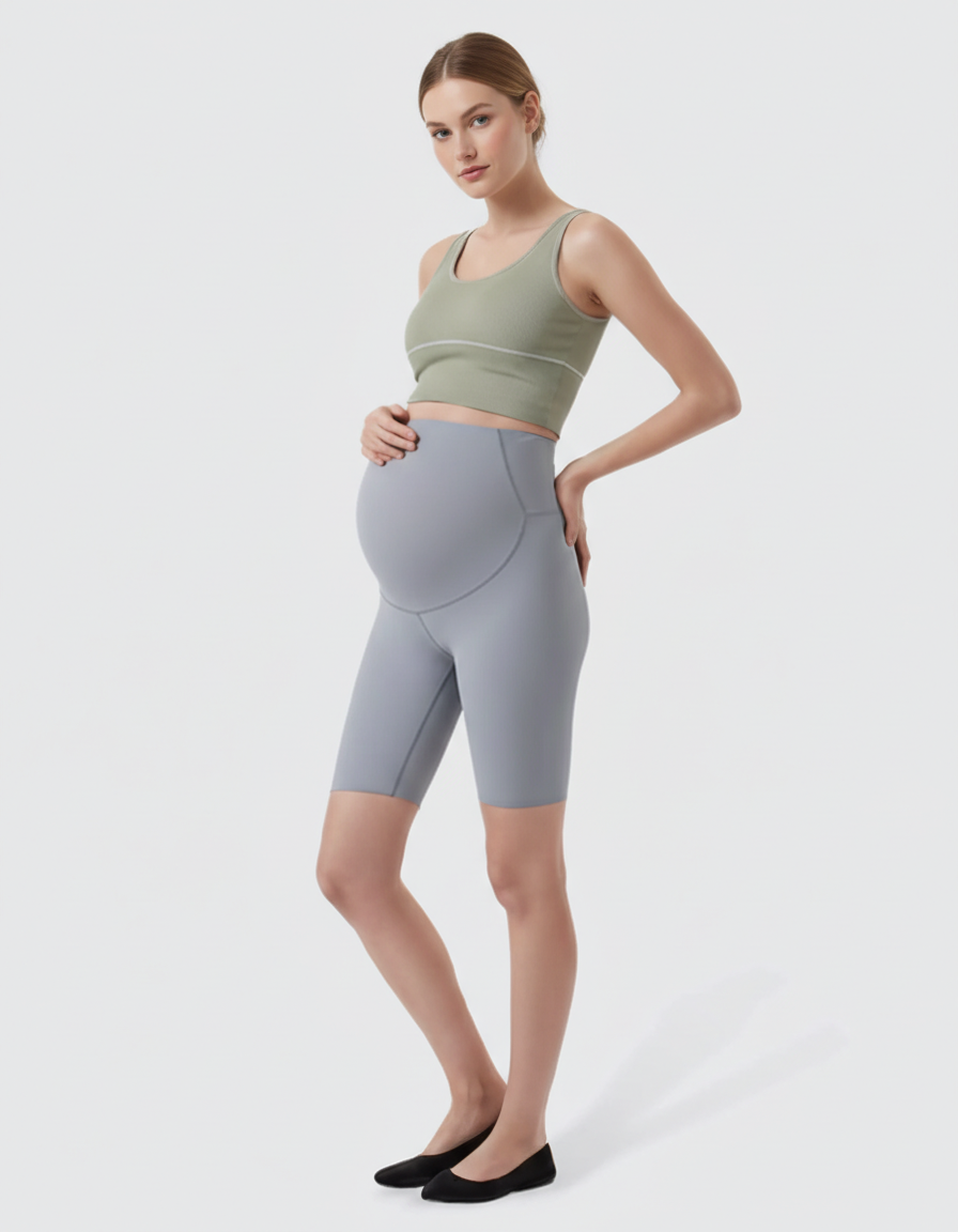 Bump Society – The Comfort Collection: Over-Belly Seamless Design Maternity Shorts-Bump Society