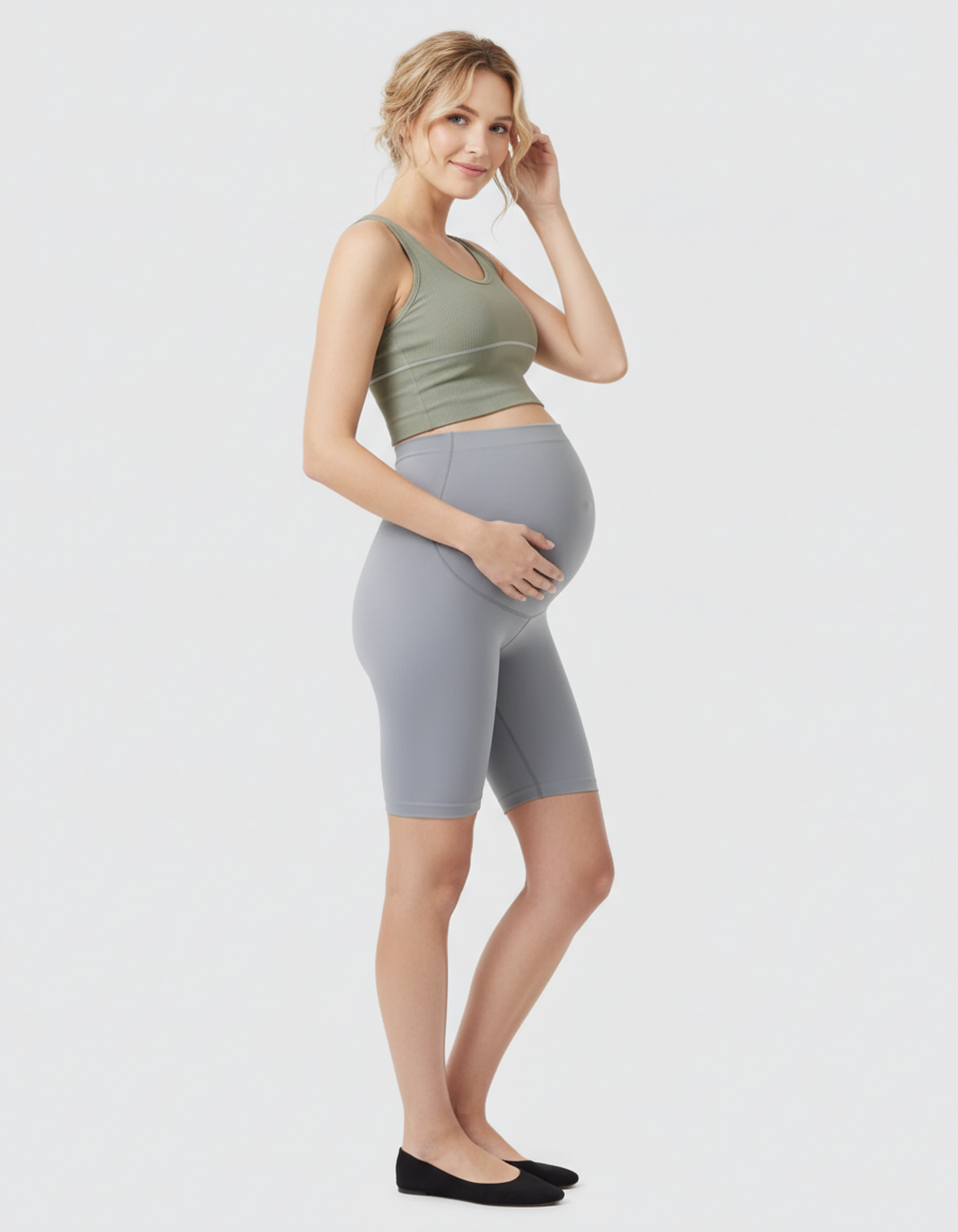 Bump Society – The Comfort Collection: Over-Belly Seamless Design Maternity Shorts-Bump Society