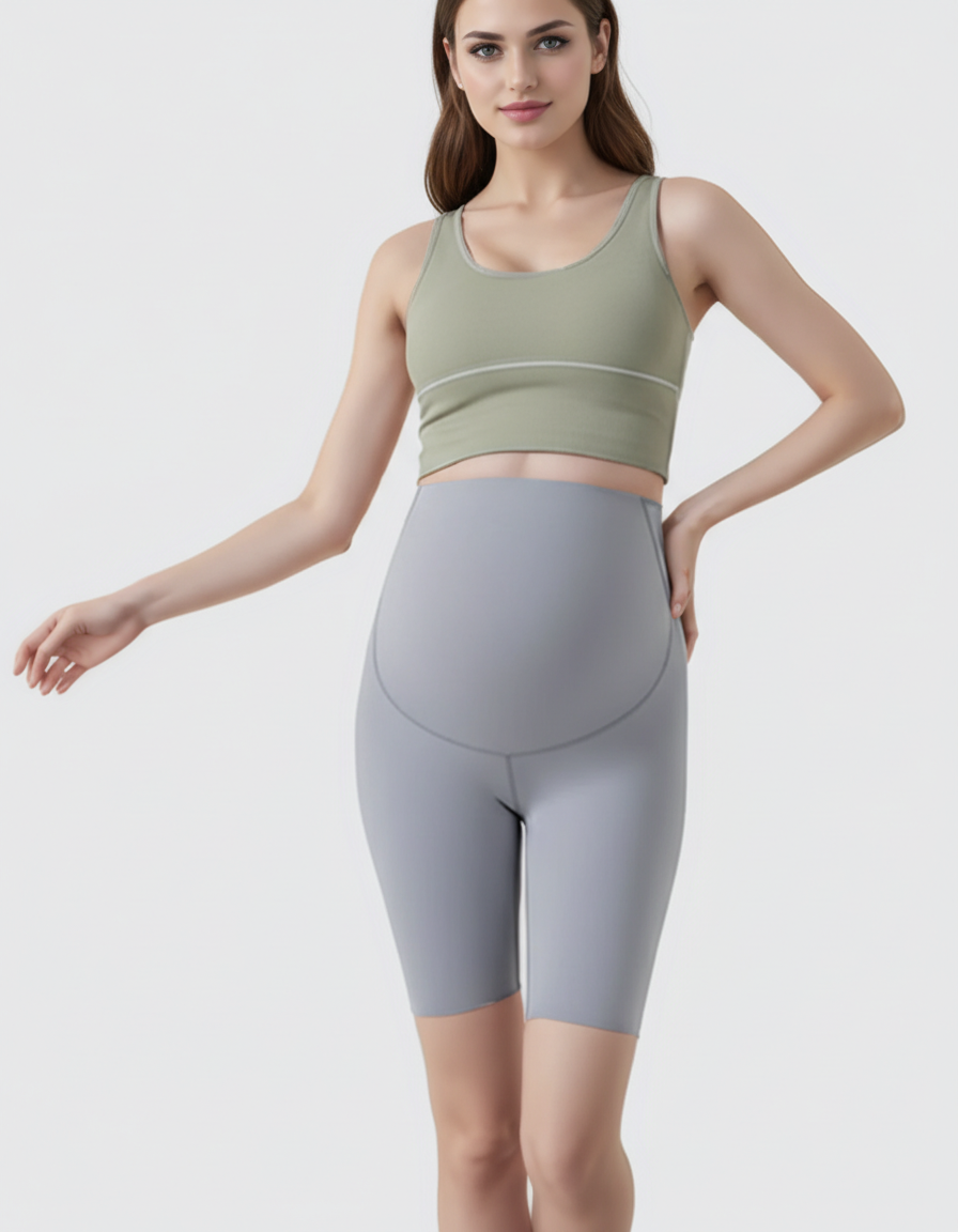 Bump Society – The Comfort Collection: Over-Belly Seamless Design Maternity Shorts-Bump Society