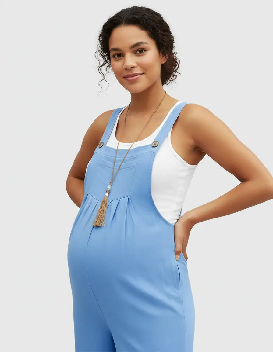 Bump Society – The Comfort Collection: Soft-Drape Wide-Leg Maternity Jumpsuit-Bump Society