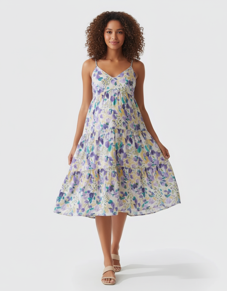 Bump Society – The Comfort Collection: Spaghetti Strap Floral Maternity Nightdress-Bump Society