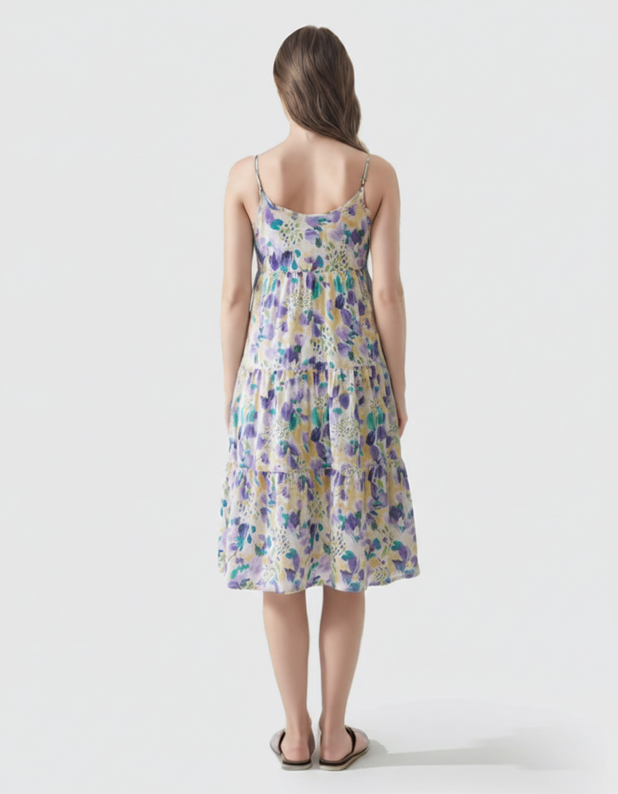 Bump Society – The Comfort Collection: Spaghetti Strap Floral Maternity Nightdress-Bump Society