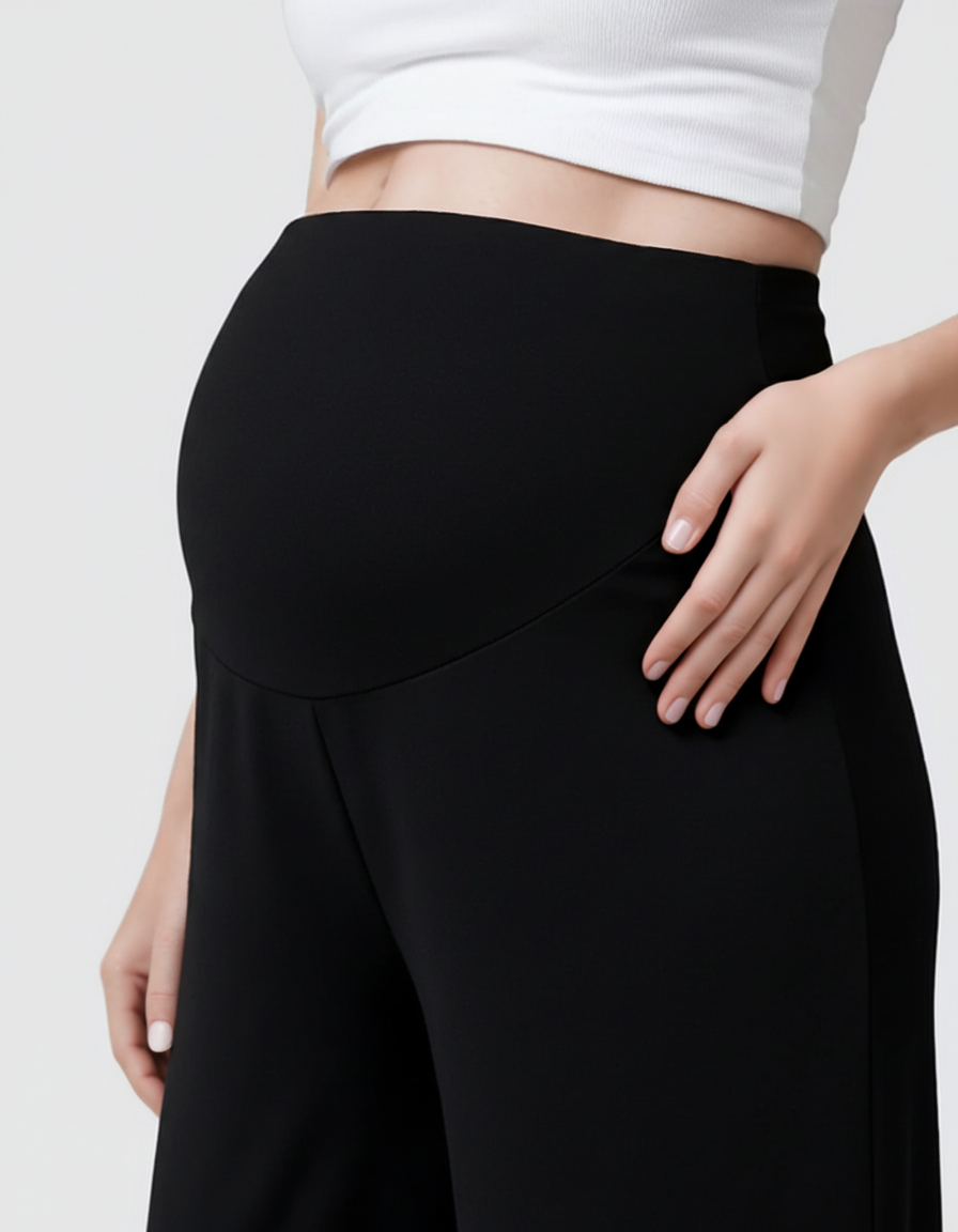 Bump Society – The Comfort Collection: Tencel High-Waist Wide-Leg Maternity Pants-Bump Society