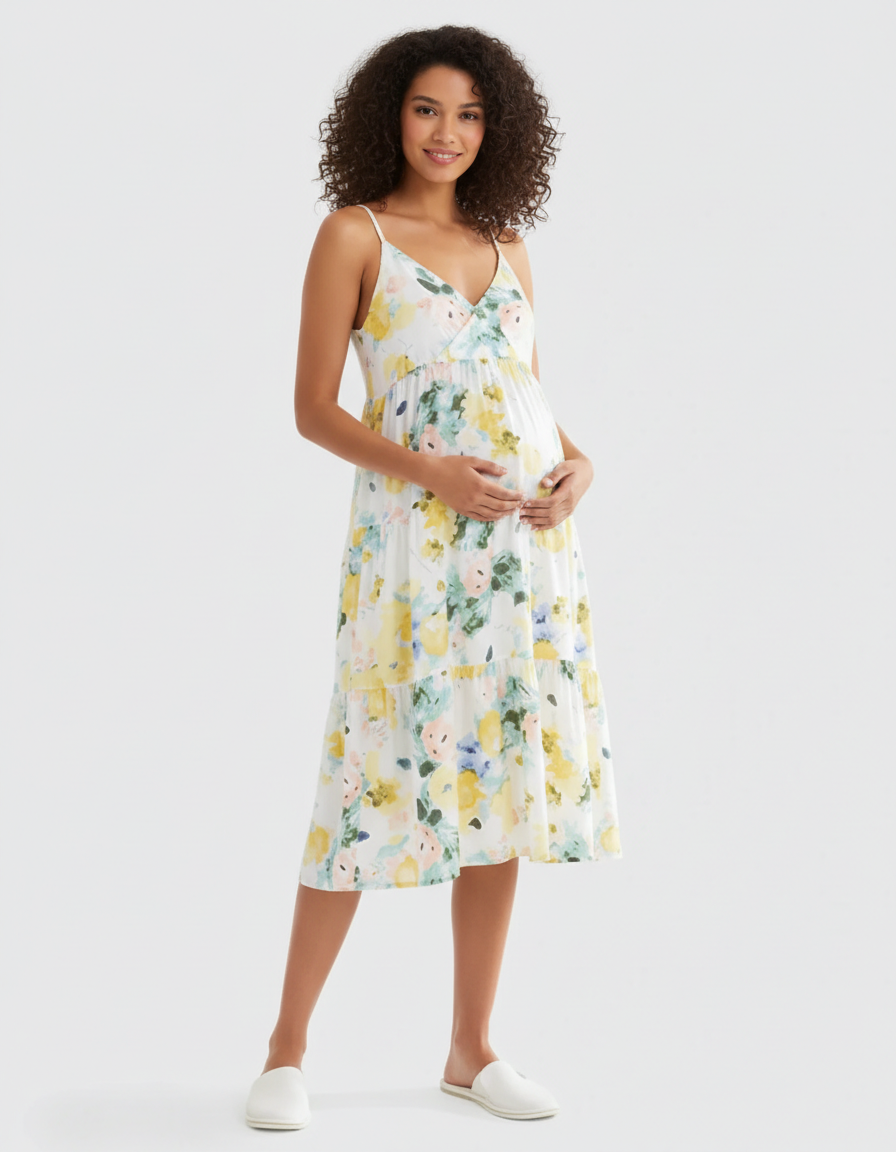 Bump Society – The Comfort Collection: Thin Strapped Loose Fit Maternity Dress-Bump Society